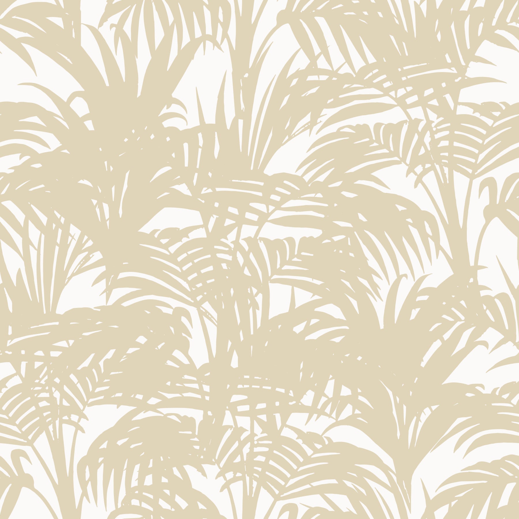 Minimalist Tropical Frond Pattern Wallpaper⁠