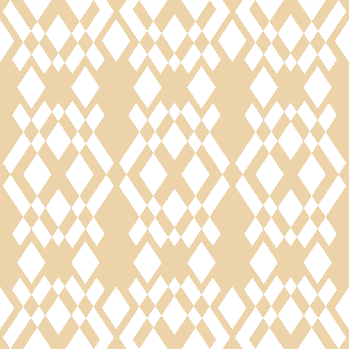 Cream and White Geometric Lattice Wallpaper⁠ in your room