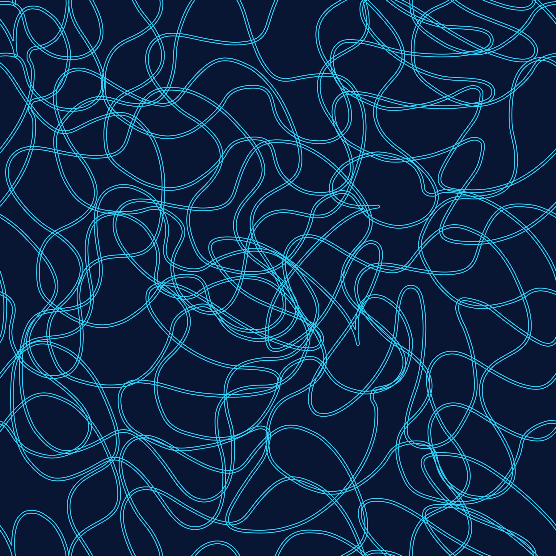 Navy scribble motifs wrap a living room on this Fluid Wallpaper GD12242