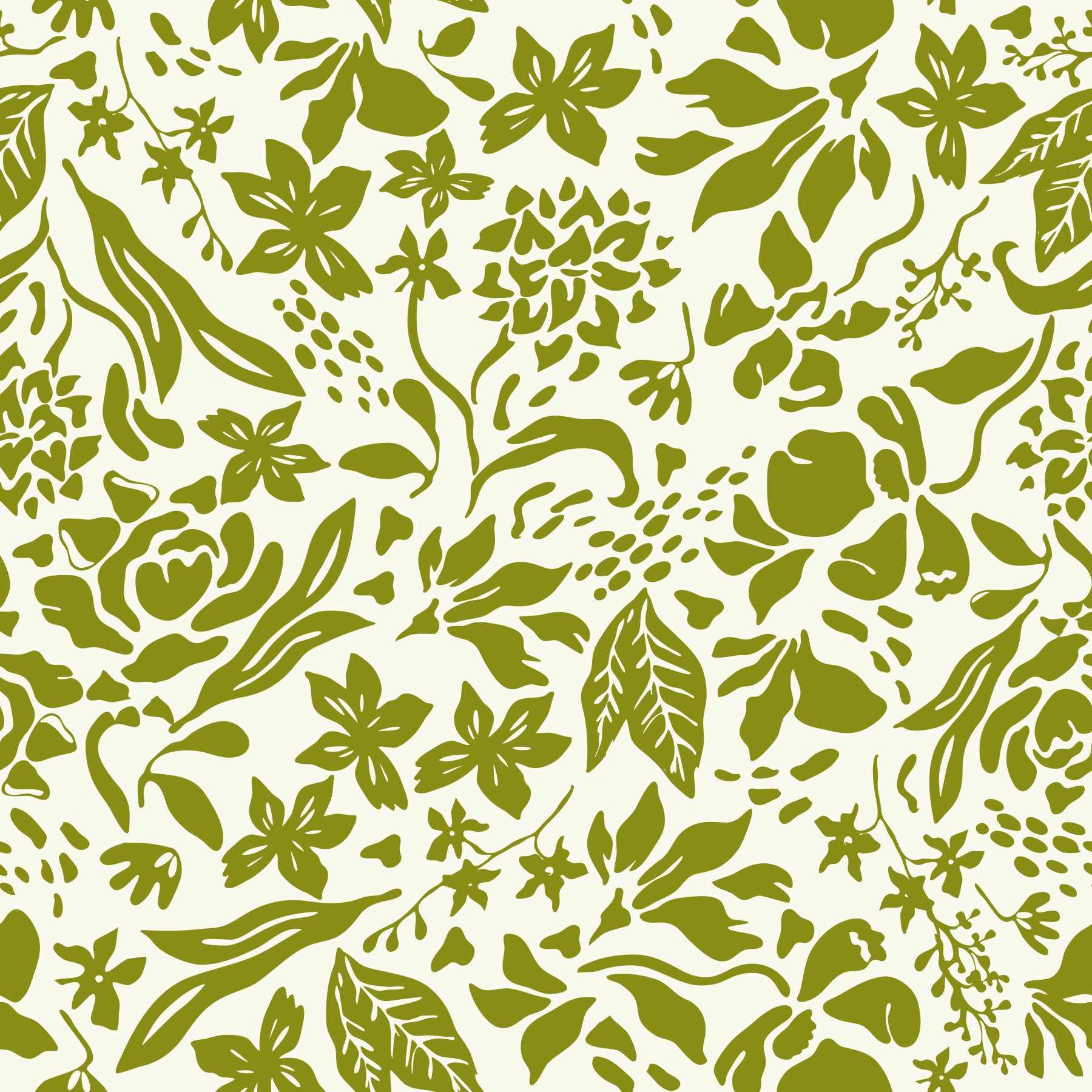 Sage Botanical Silhouette Wallpaper⁠