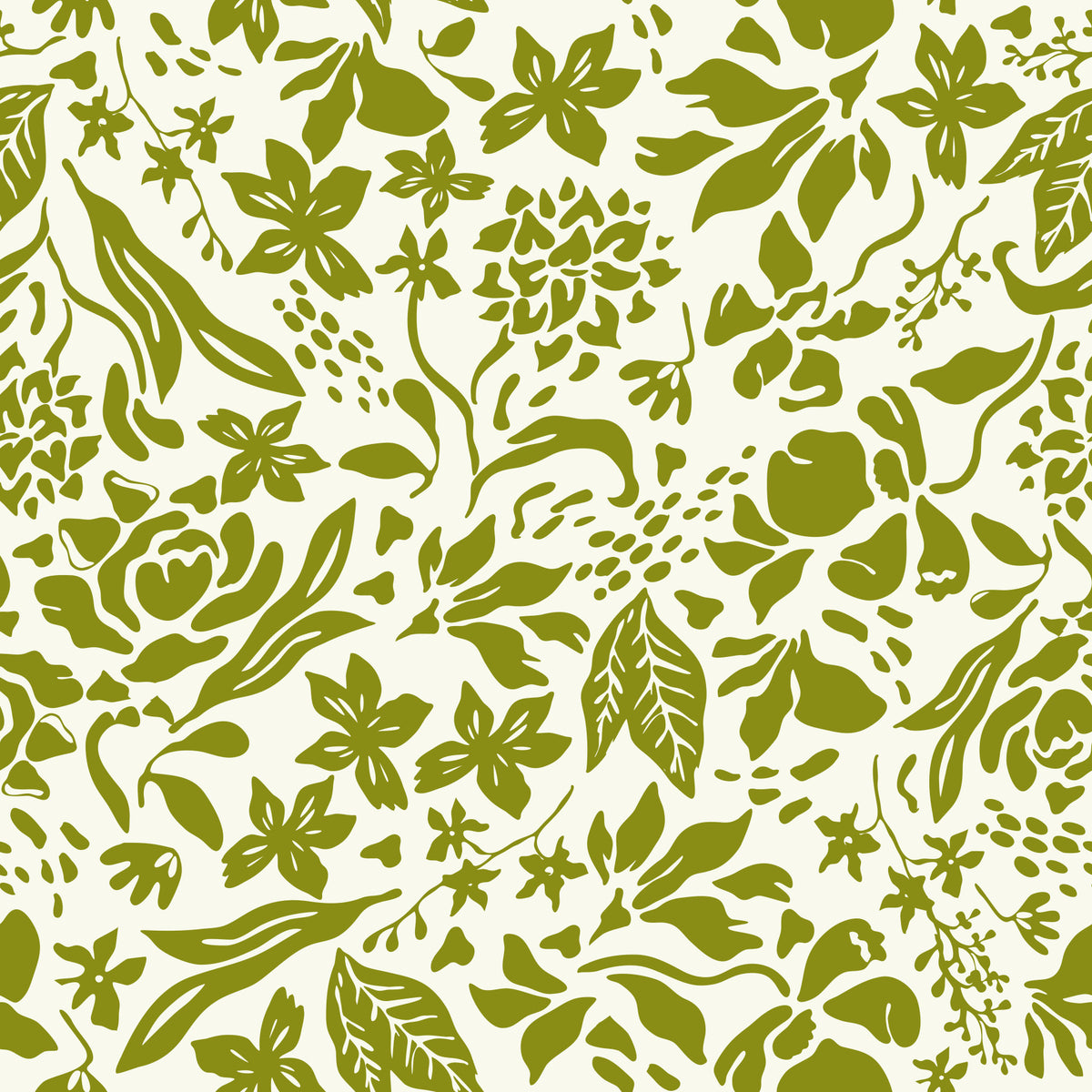 Sage Botanical Silhouette Wallpaper⁠