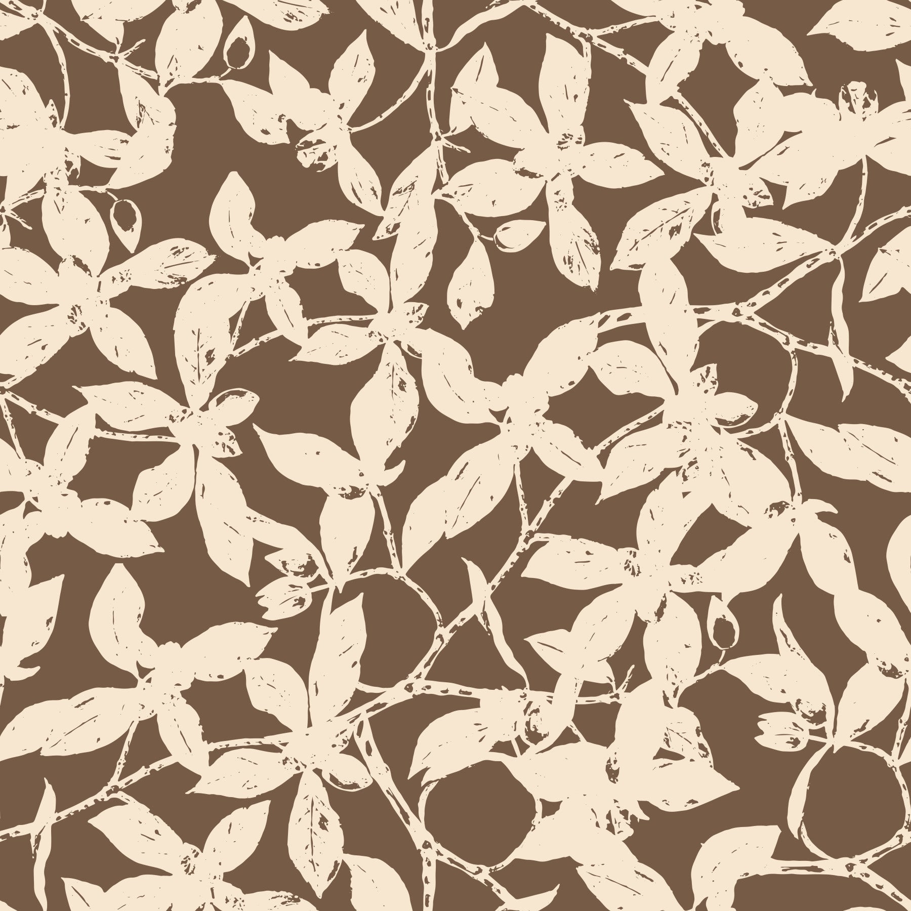 Rustic Botanical Silhouette Wallpaper⁠