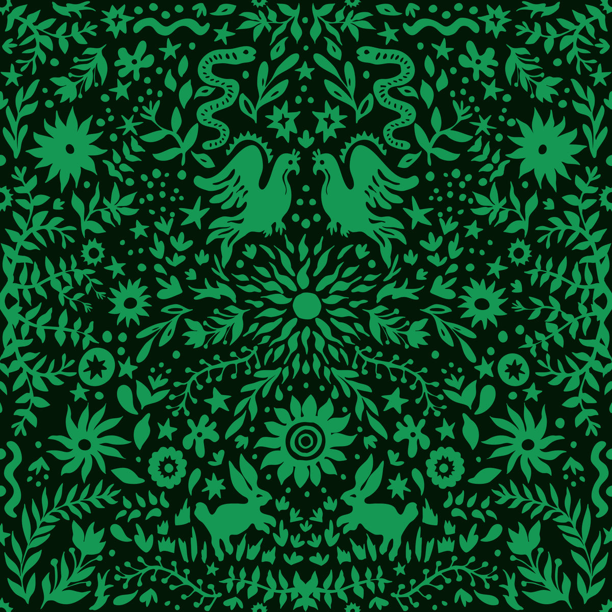 Forest Folk Tale Botanical Wallpaper⁠ in your room — zoomed
