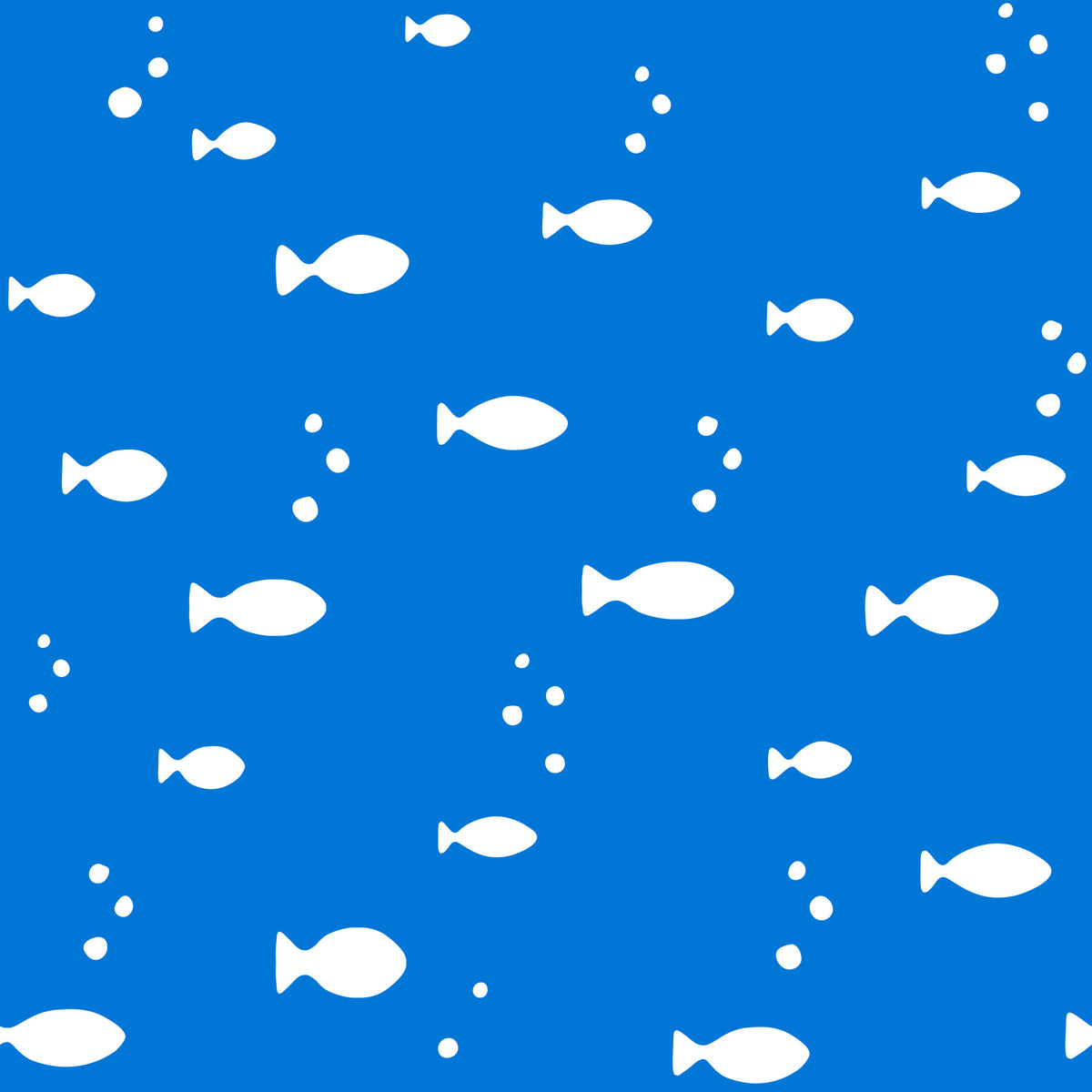 Minimalist Aquatic Blue Print Wallpaper⁠ in your room — zoomed