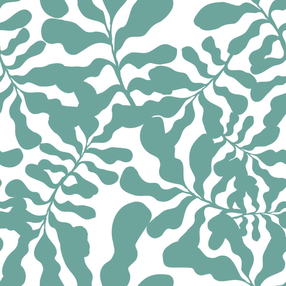 Sage Botanical Leaf Trail Wallpaper⁠ in your room — zoomed