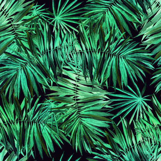 Verdant Tropical Palm Canopy Wallpaper⁠