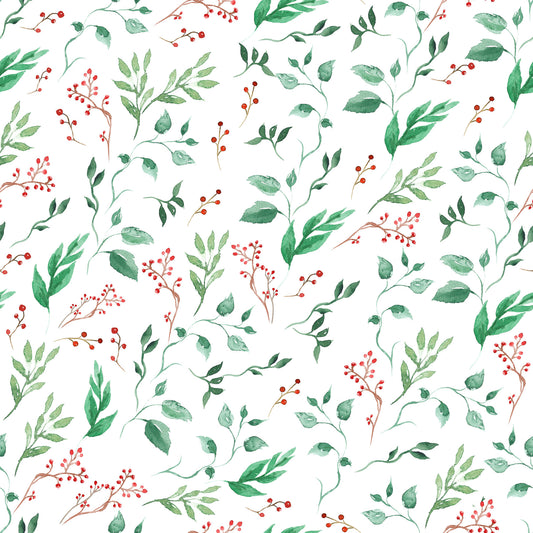 Watercolor Berry Vine Botanical Wallpaper⁠