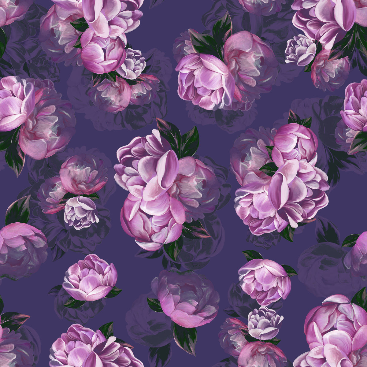 Velvet Peony Bloom Floral Art Wallpaper⁠ in your room