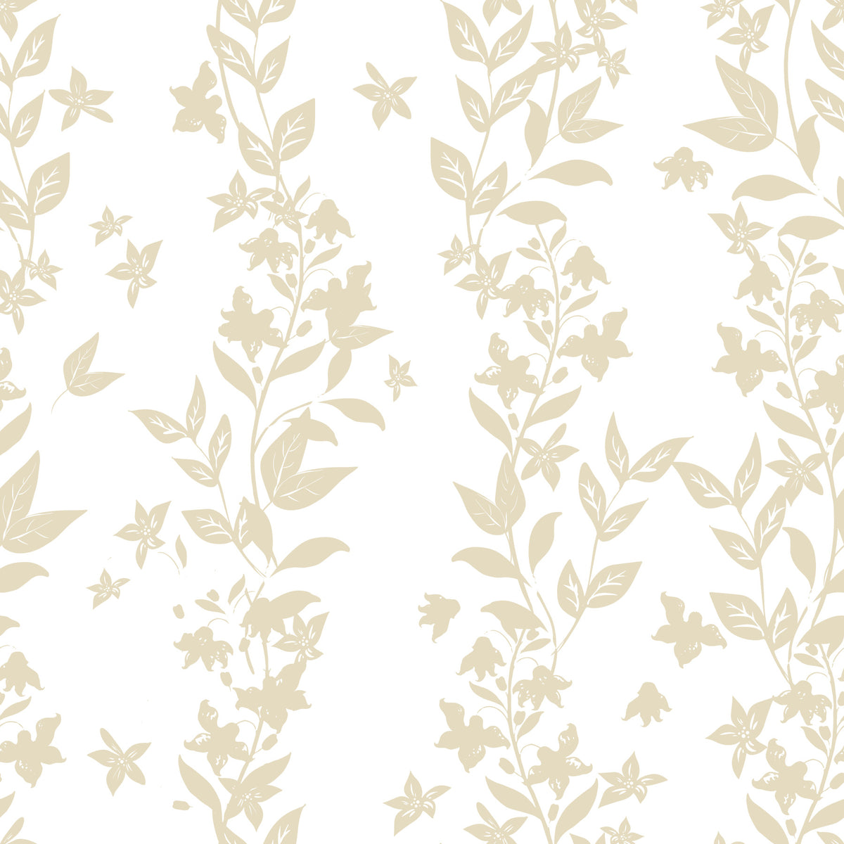 Cream Botanical Vine Trails Wallpaper⁠ in your room