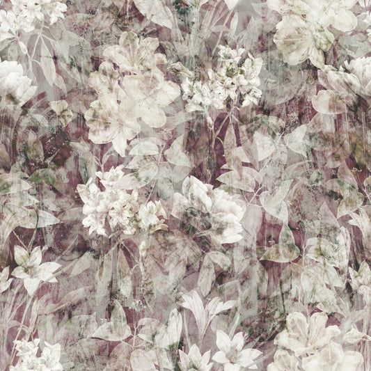 Ethereal Botanical Distressed Garden Wallpaper⁠