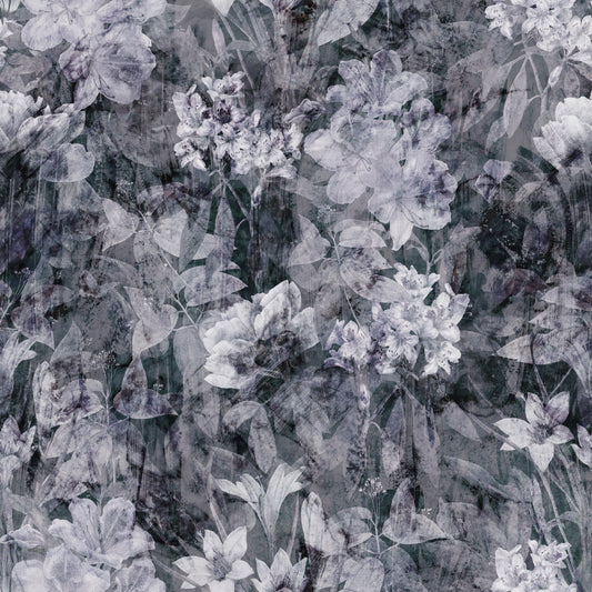 Midnight Flora Grunge Wallpaper⁠