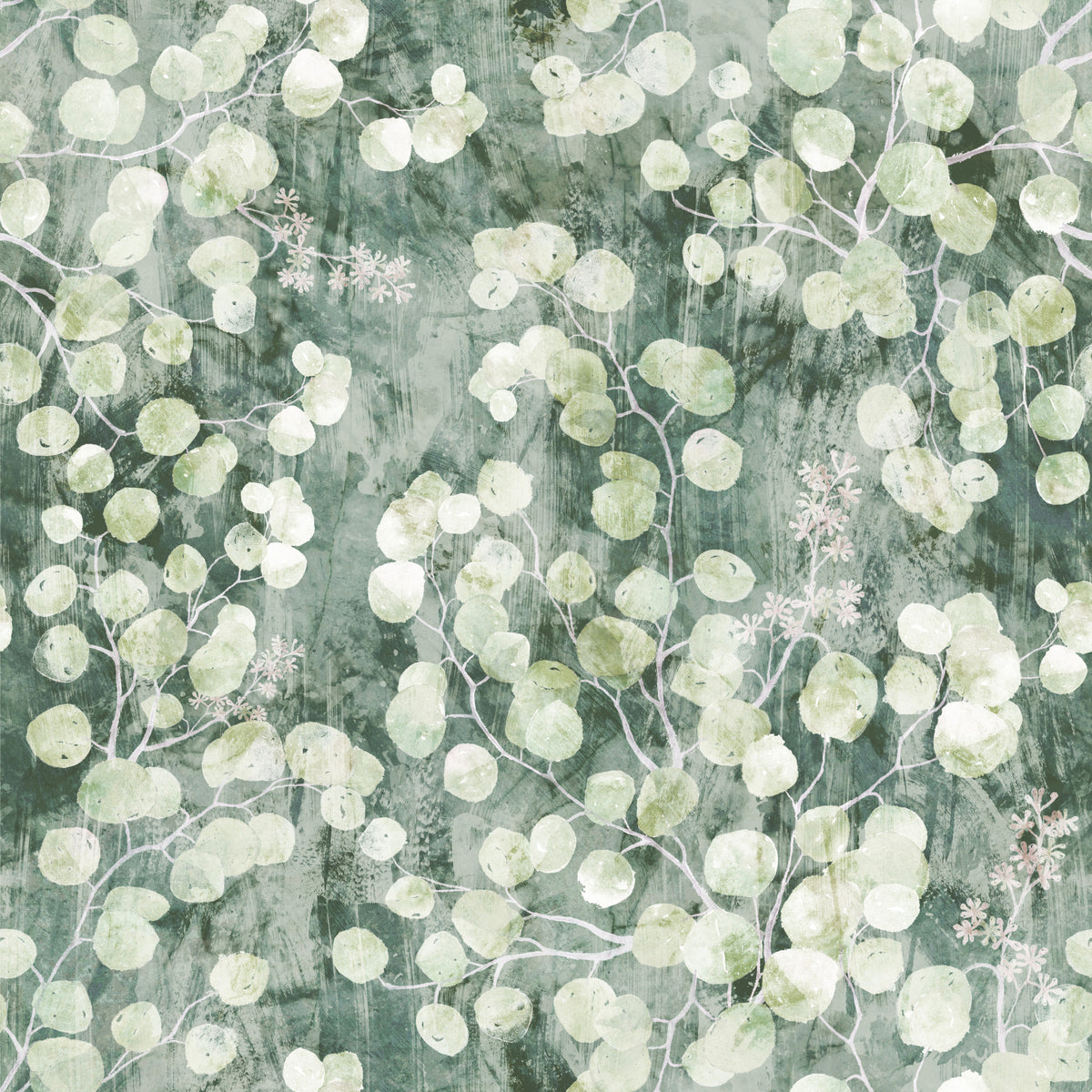 Eucalyptus Mist Brushstroke Wallpaper⁠ in your room
