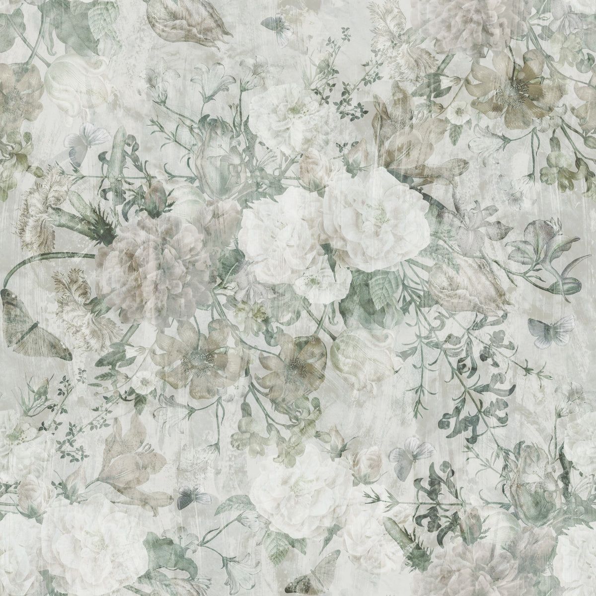 Misty Botanical Meadow Wallpaper⁠ in your room — zoomed