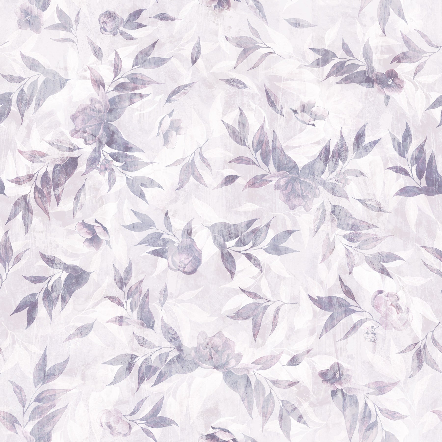Muted Lavender Botanical Leaf Trail Wallpaper⁠