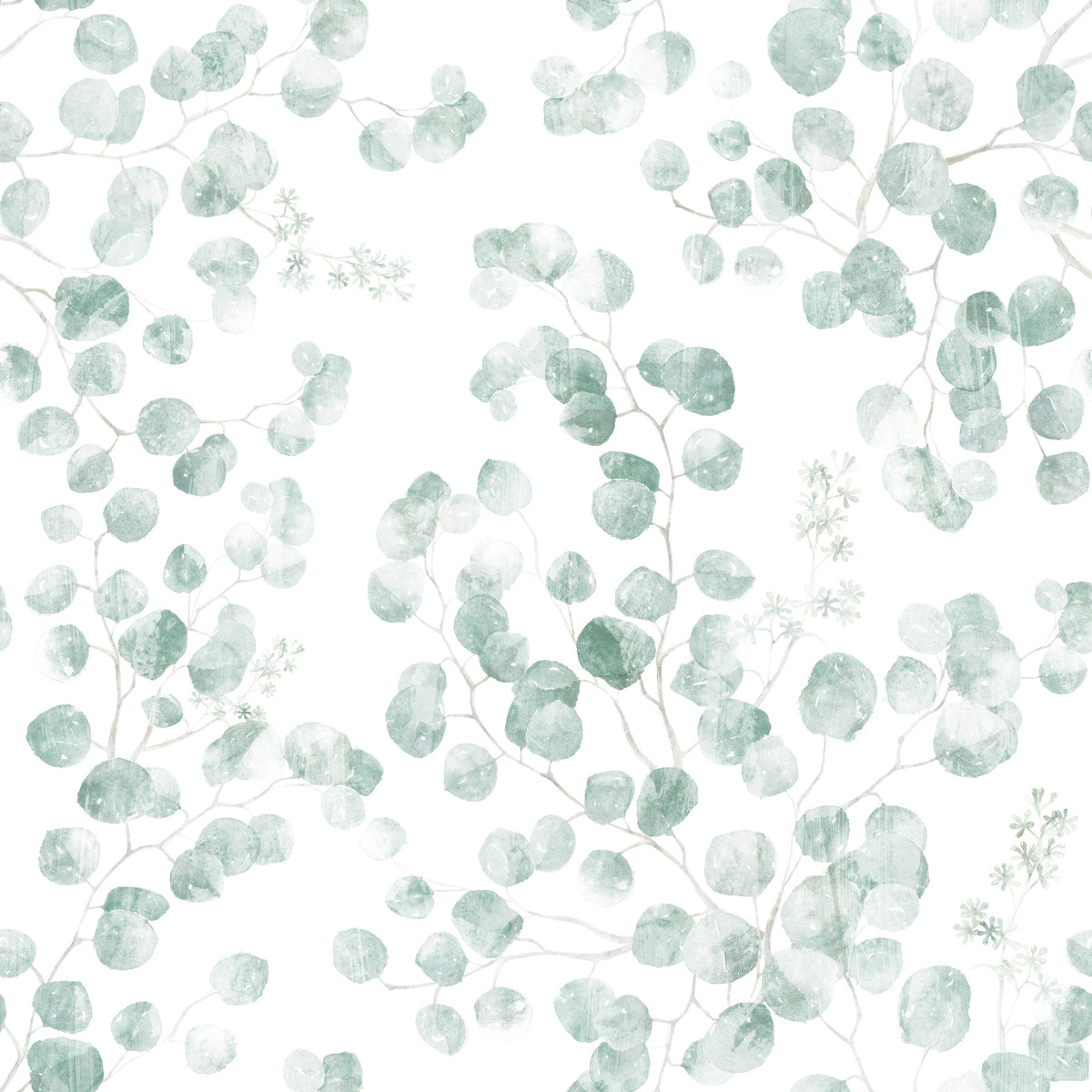 Ethereal Sage Leaf Botanical Repeat Wallpaper⁠ in your room