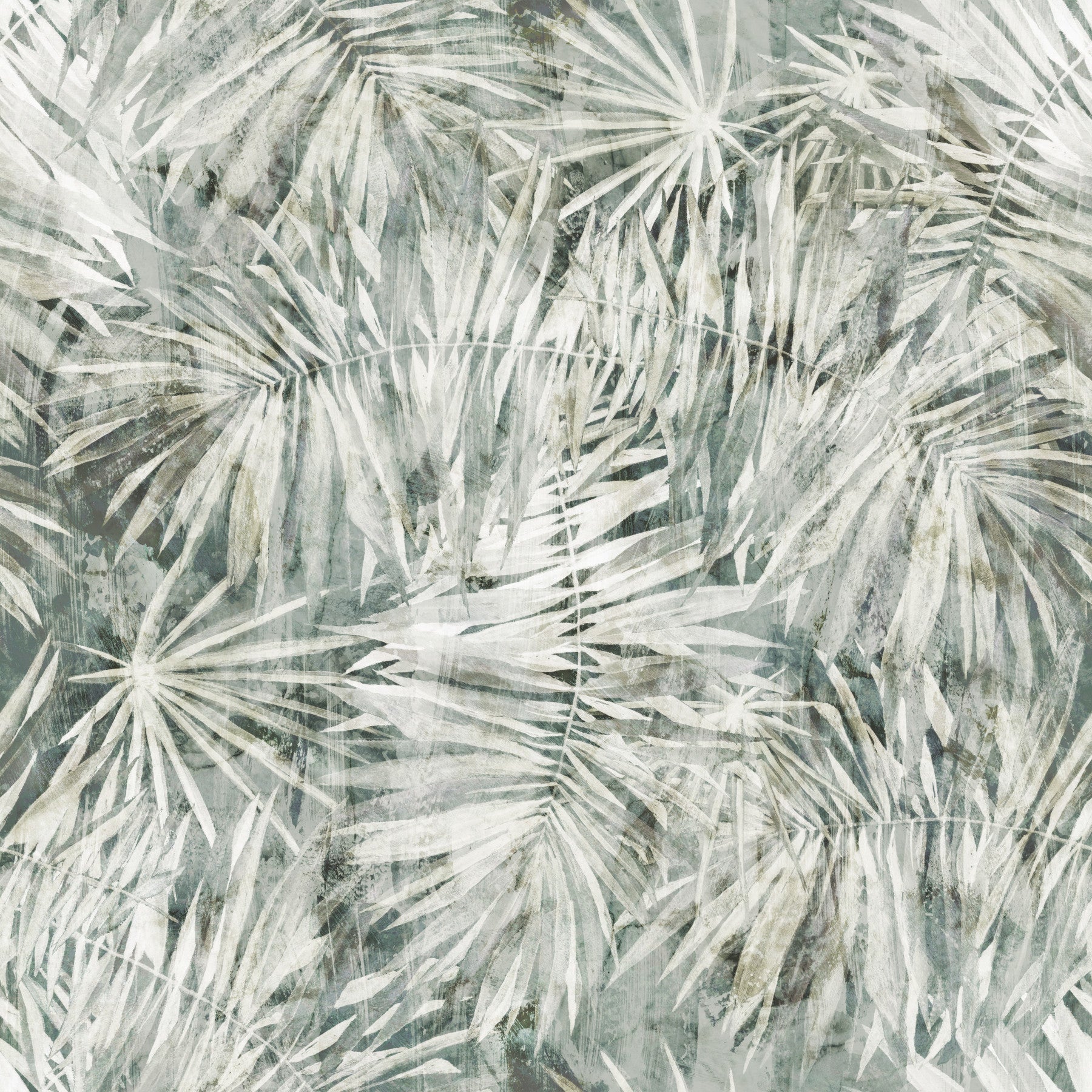 Misty Fern Botanical Art Wallpaper⁠