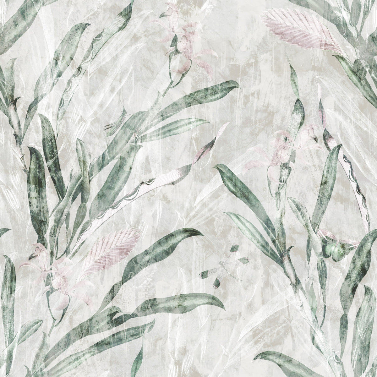 Ethereal Botanical Sage and Blush Wallpaper⁠ in your room