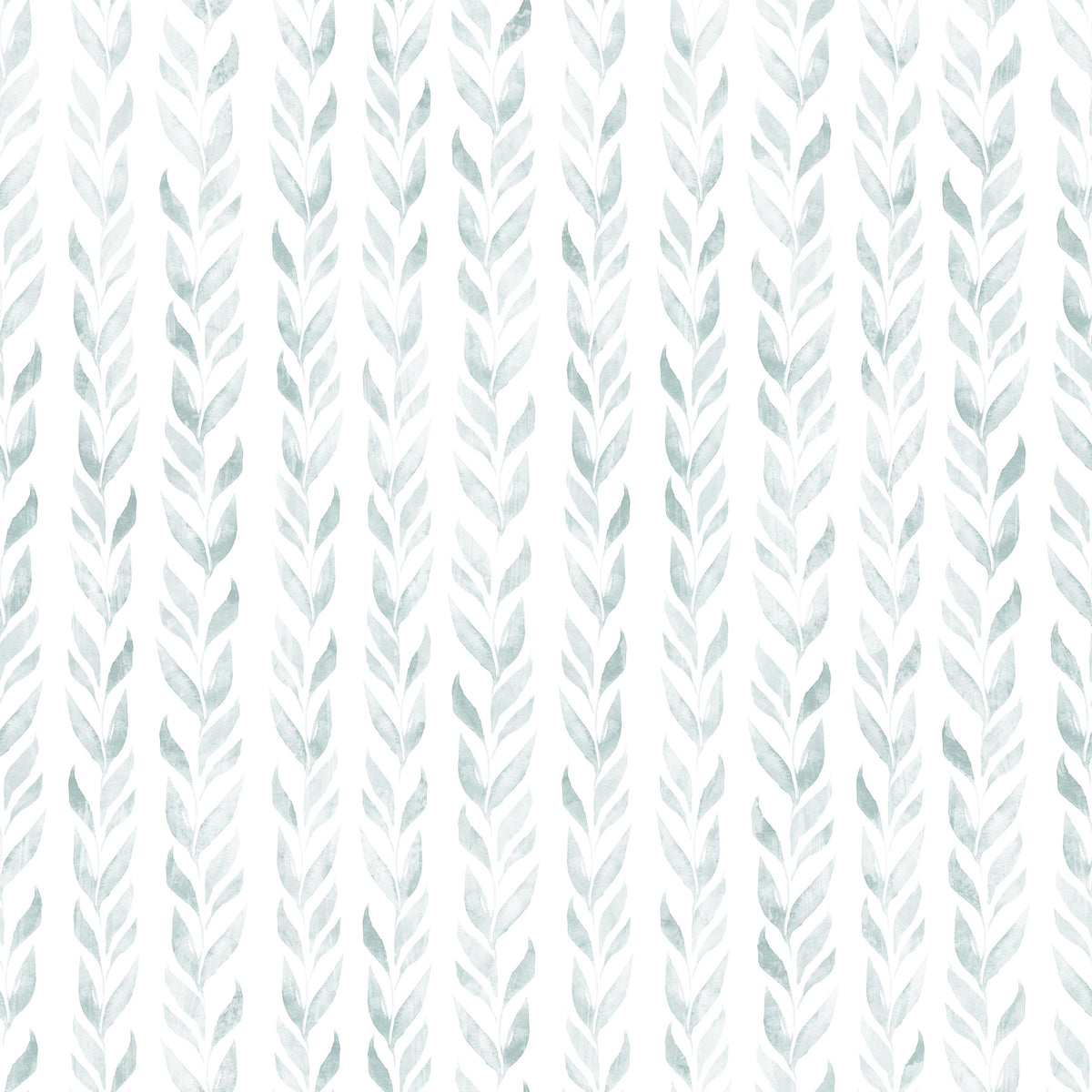 Soft Watercolor Vertical Leaf Vine Pattern Wallpaper⁠ in your room — zoomed