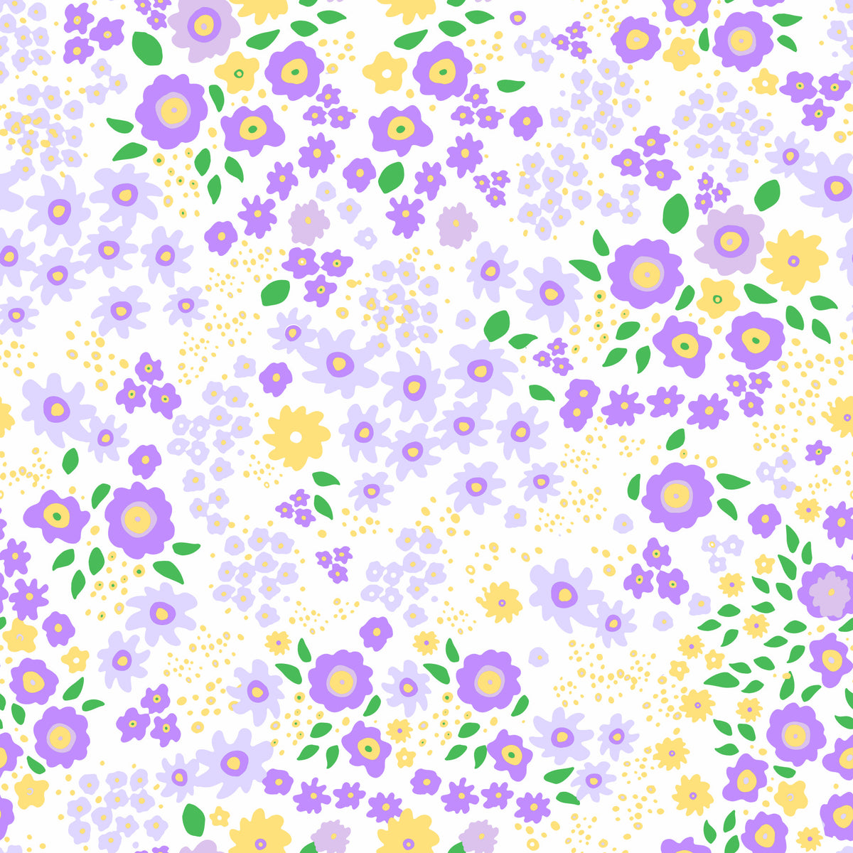 Whimsical Wildflower Garden Motif Wallpaper⁠ in your room