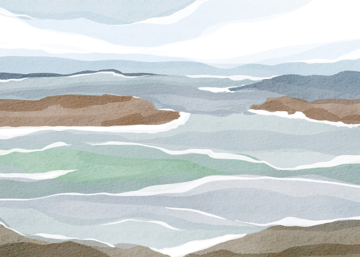 Atlantic Ocean view Wall Mural in your room — zoomed