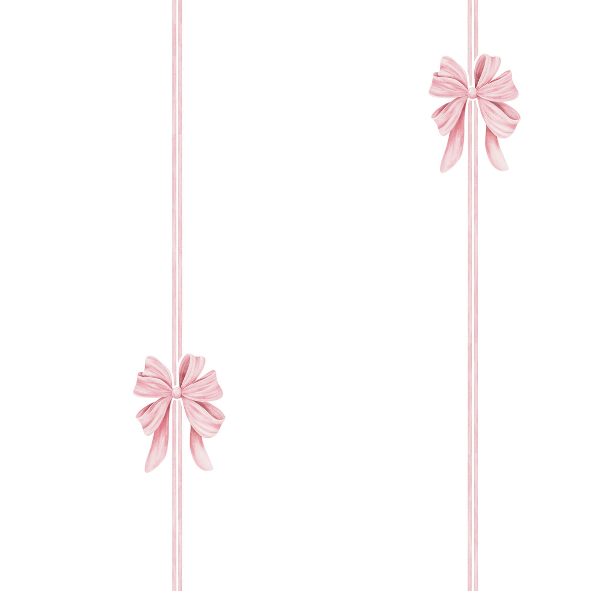 Soft Pink Ribbon Vertical Stripe Wallpaper⁠ in your room