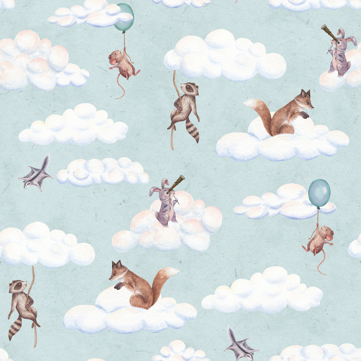 Floating Forest Friends Wallpaper⁠ in your room — zoomed