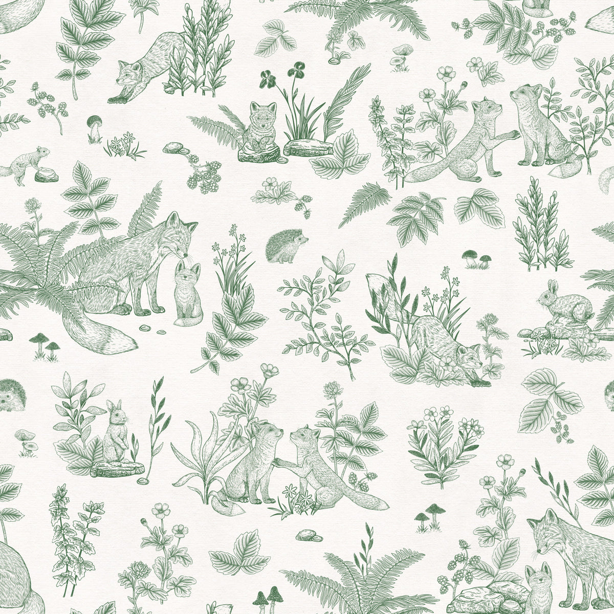 Forest Friends Sketch Wallpaper⁠ in your room