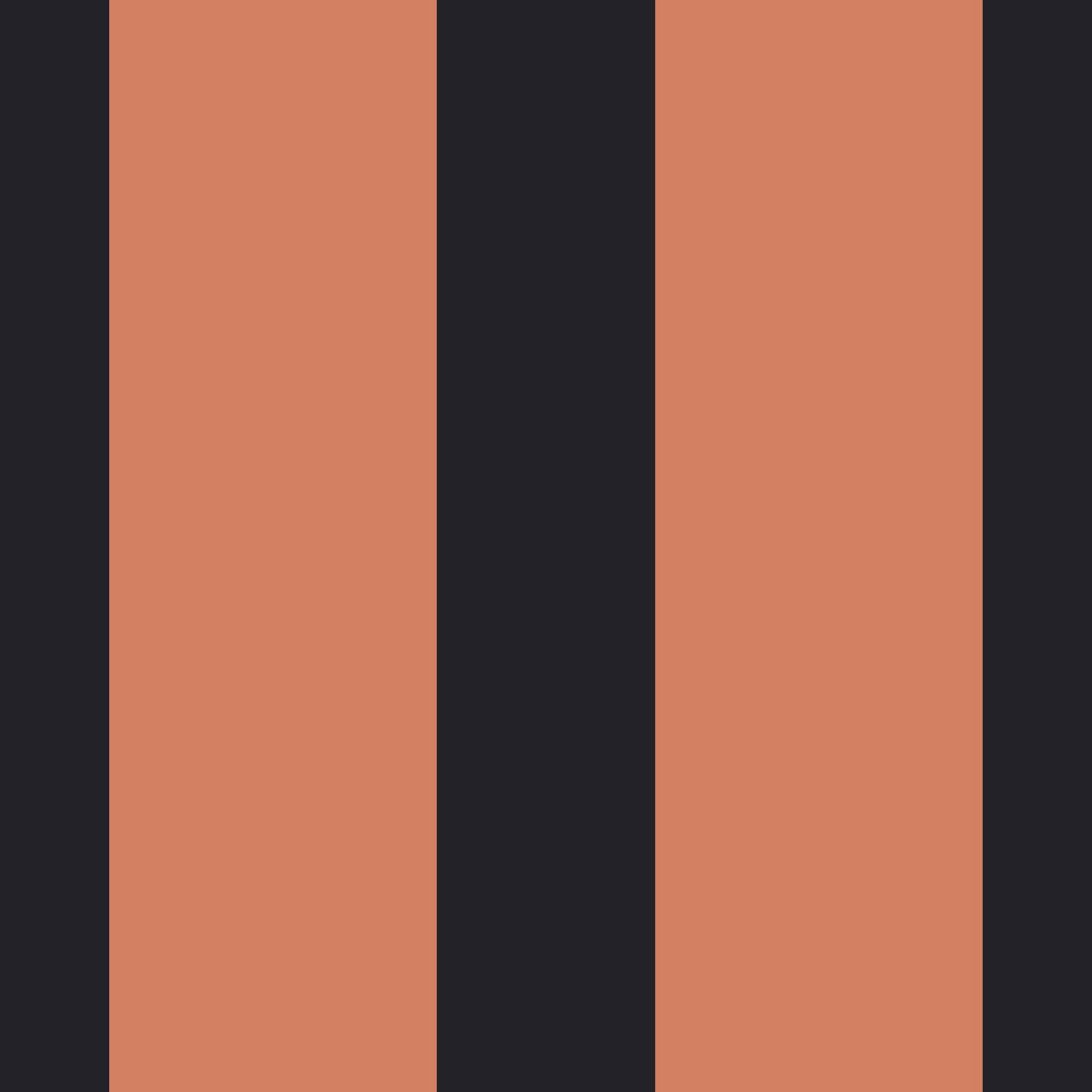 Burnt Orange and Charcoal Vertical Stripes Wallpaper⁠ in your room — zoomed