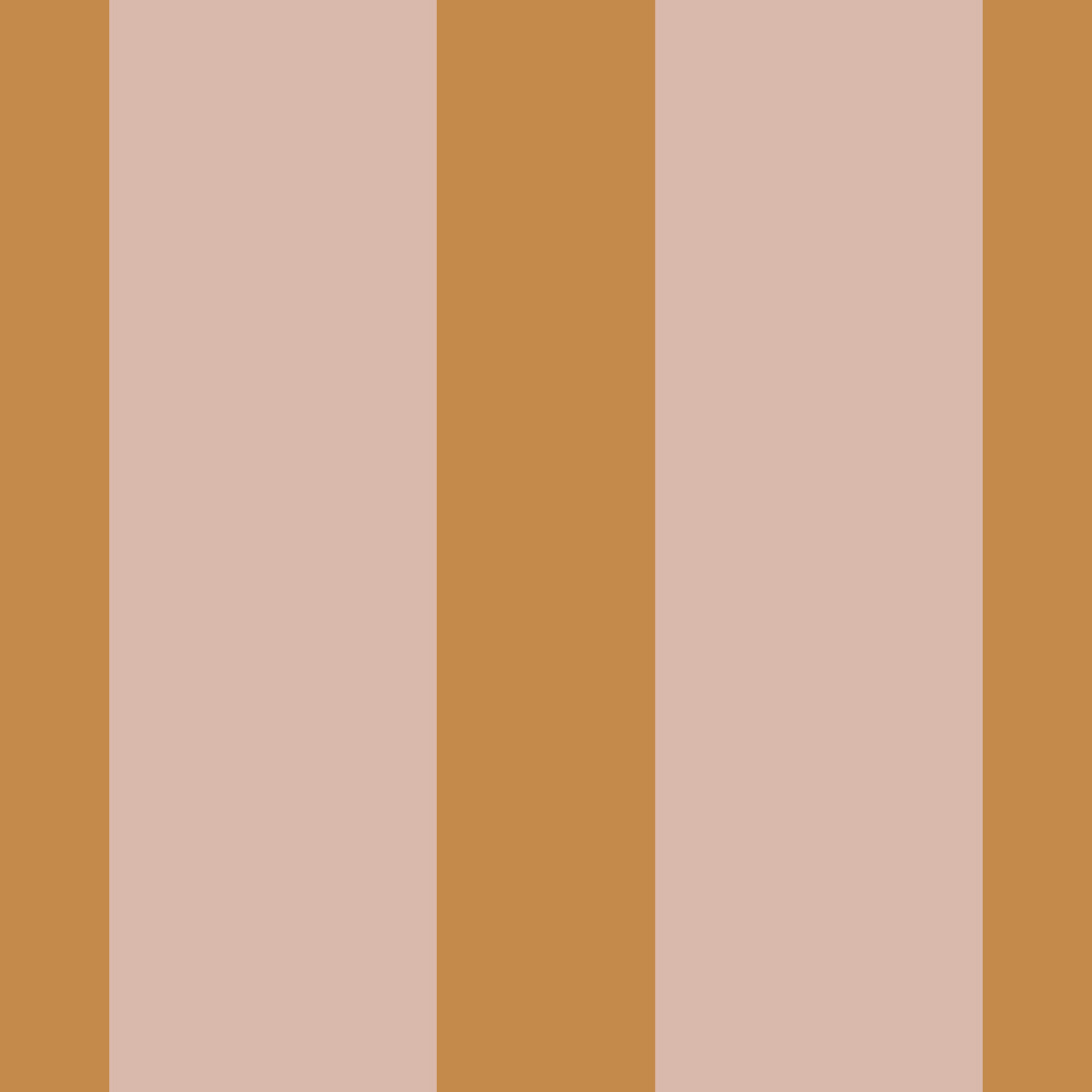 Ochre and Dusty Pink Vertical Stripes Wallpaper⁠ in your room