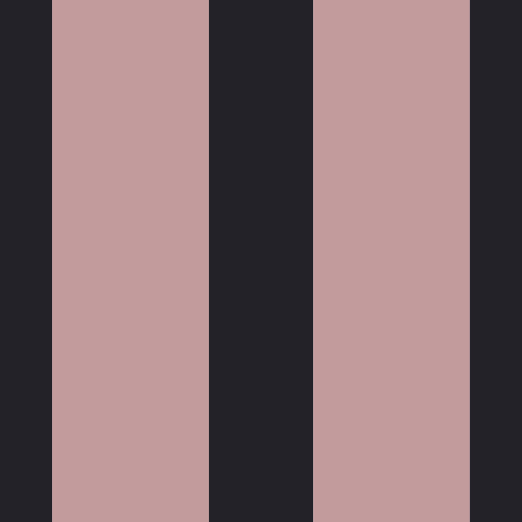 Charcoal and Dusky Pink Stripes Wallpaper⁠