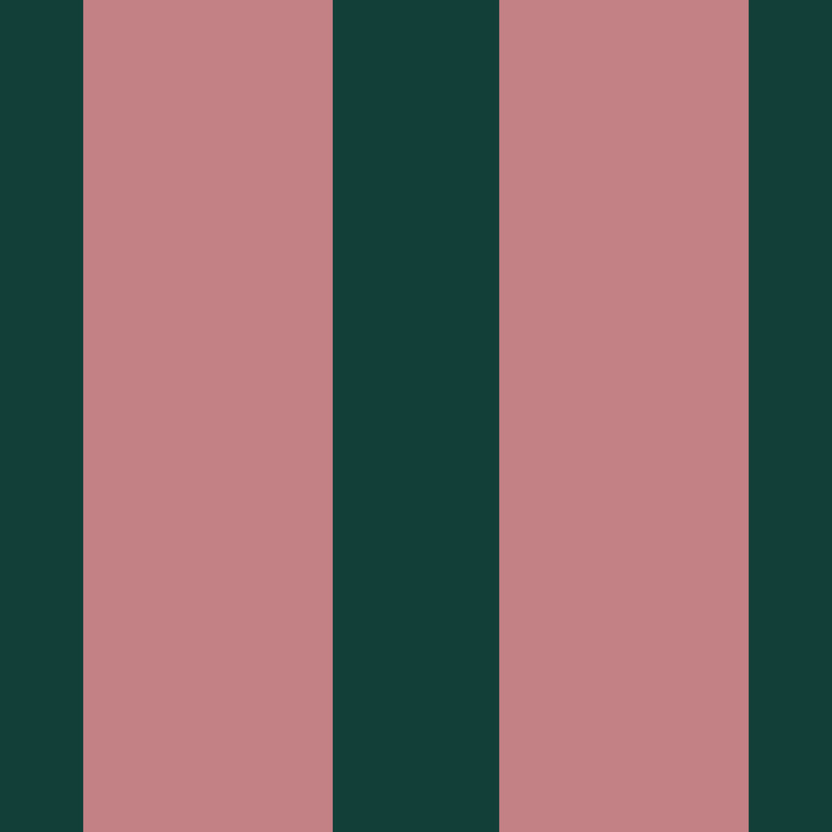 Deep Forest and Dusky Pink Vertical Stripes Wallpaper⁠ in your room