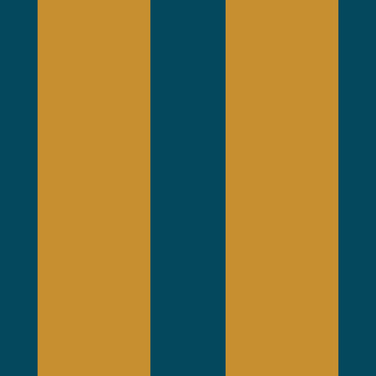 Teal and Ochre Stripe Pattern Wallpaper⁠
