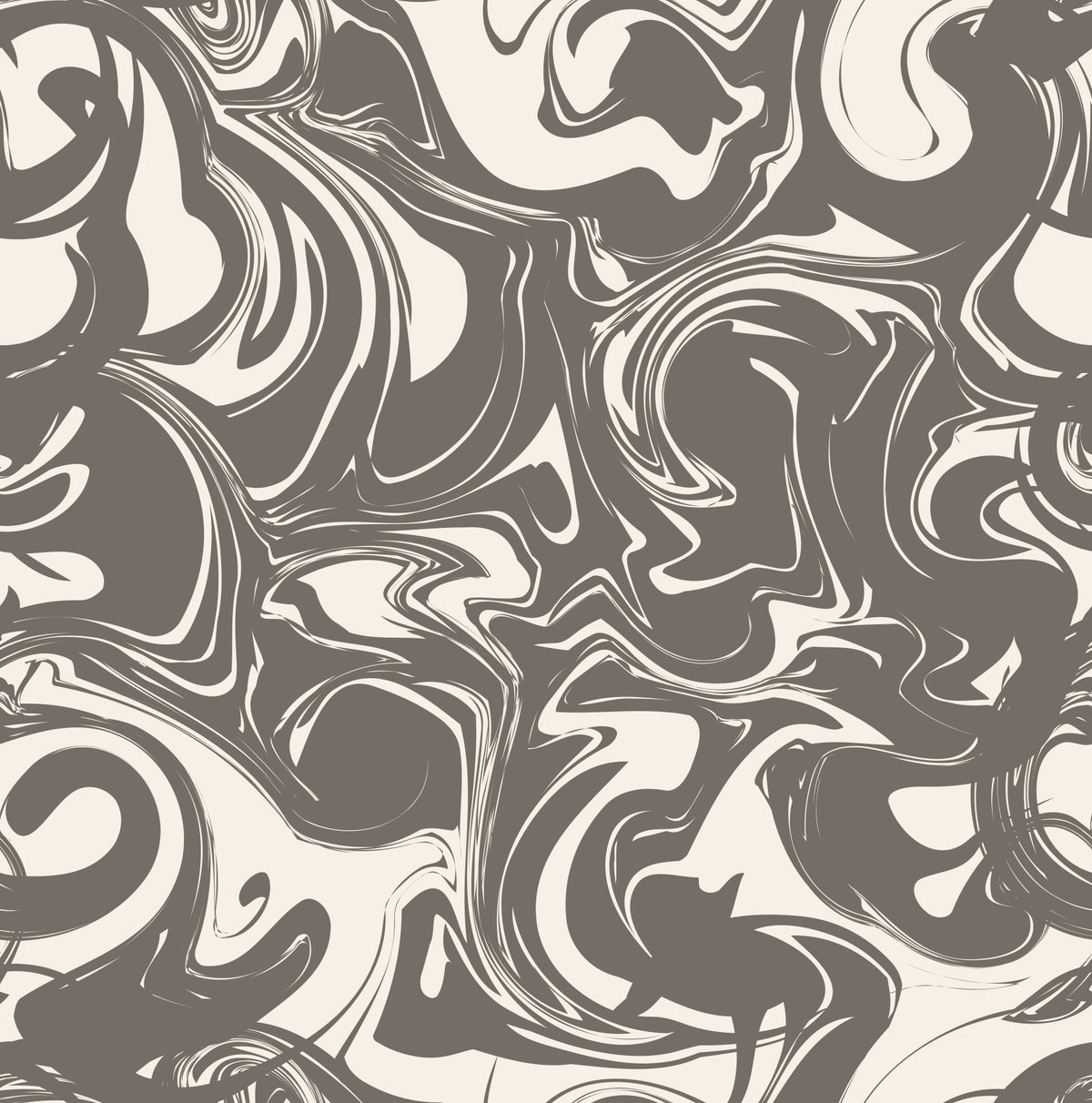 Monochrome Liquid Marble Swirl Wallpaper⁠ in your room