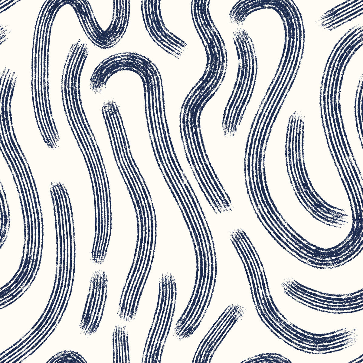Indigo Fluid Lines Wallpaper⁠