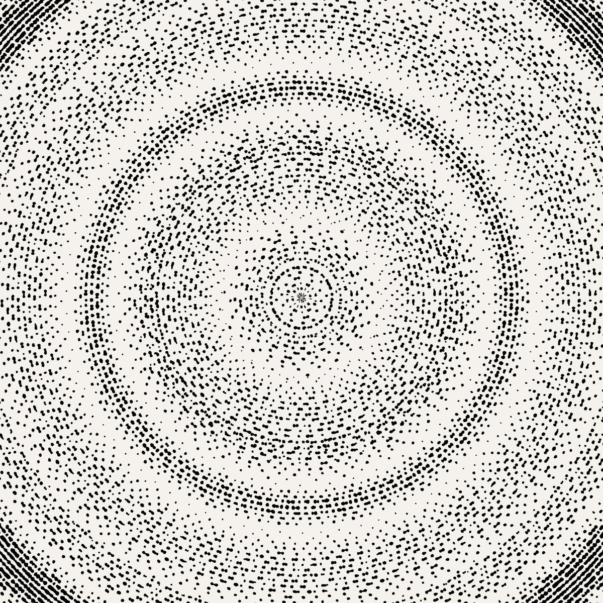 Celestial Dotted Drip Circle Wall Mural in your room — zoomed