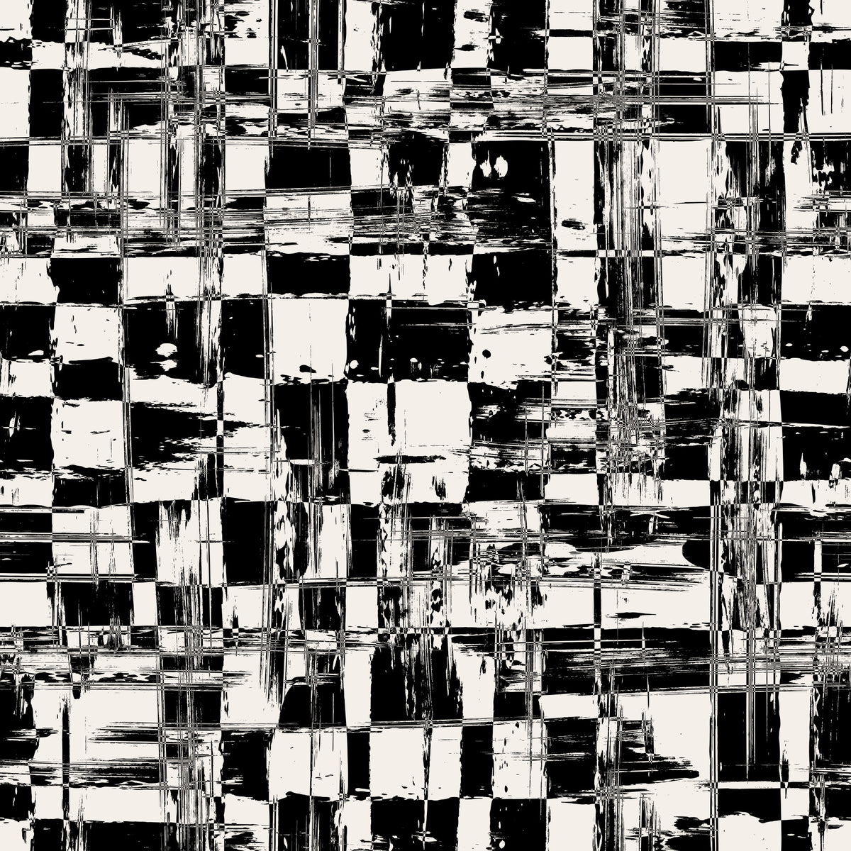 Abstract Ink Grid Mural Wallpaper⁠ in your room