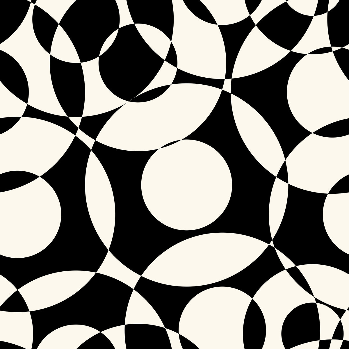 Interlocking Monochrome Circles Wallpaper⁠ in your room