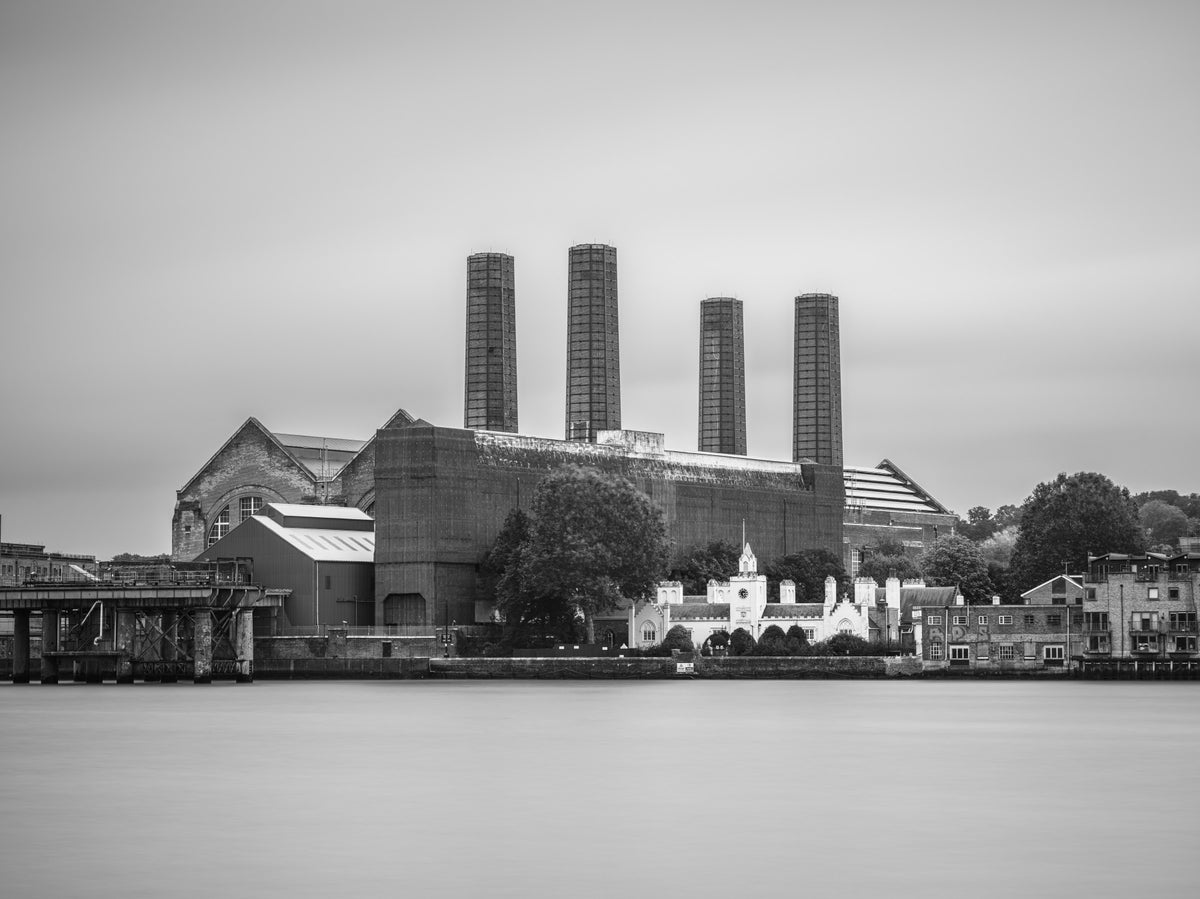 Greenwich Power Station Wall Mural in your room — zoomed