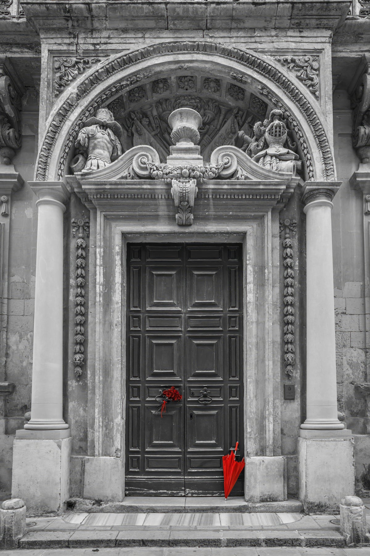 Baroque Stone Entryway Wall Mural in your room — zoomed