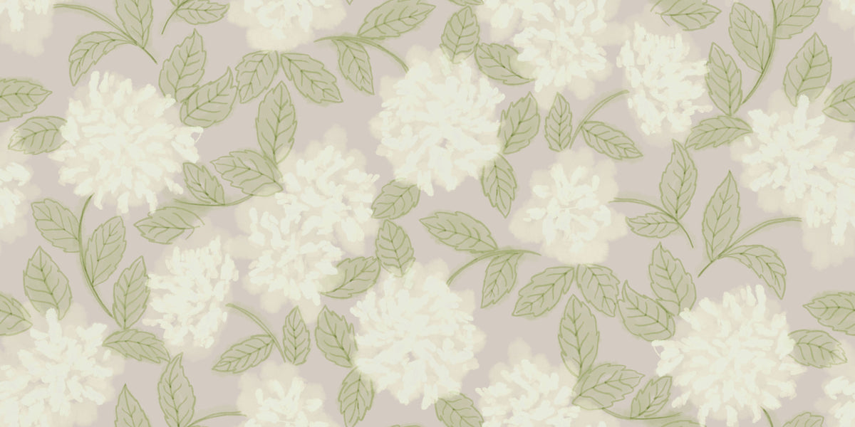 Minimalist Garden Leaf Motif Wallpaper⁠ in your room