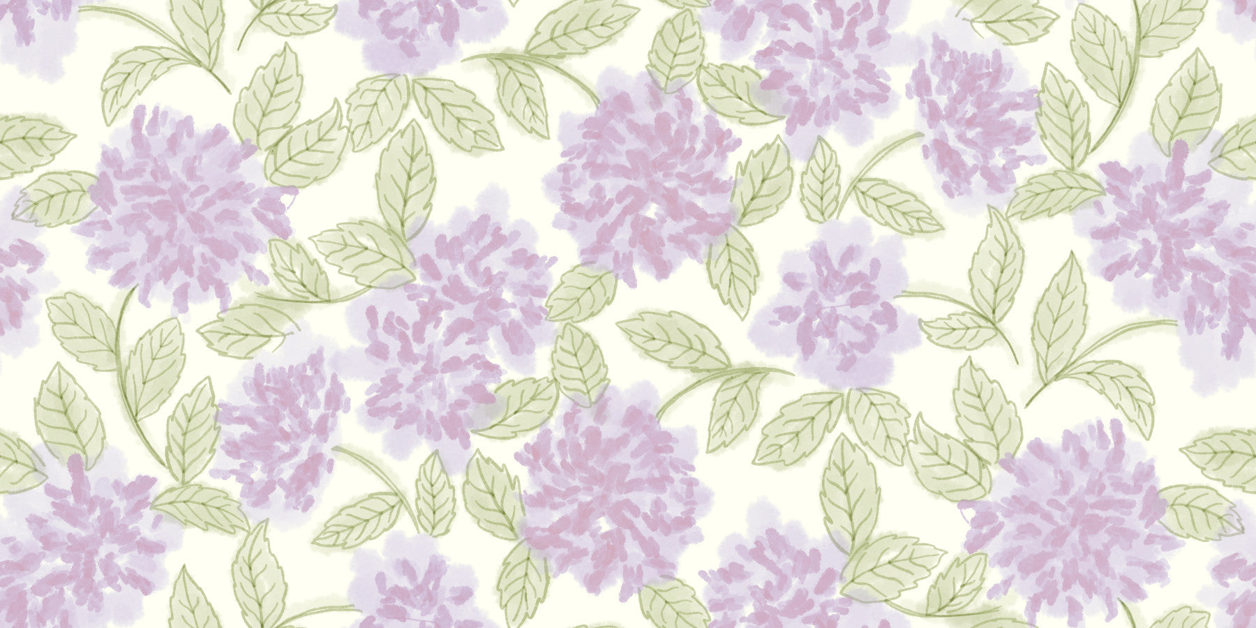 Soft Lavender Bloom Botanical Wallpaper⁠