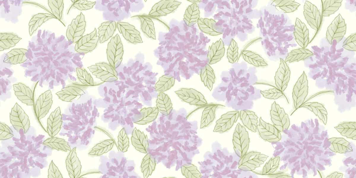 Soft Lavender Bloom Botanical Wallpaper⁠ in your room