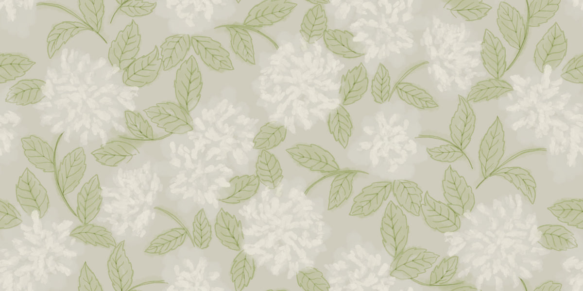 Ethereal Botanical White Bloom Wallpaper⁠