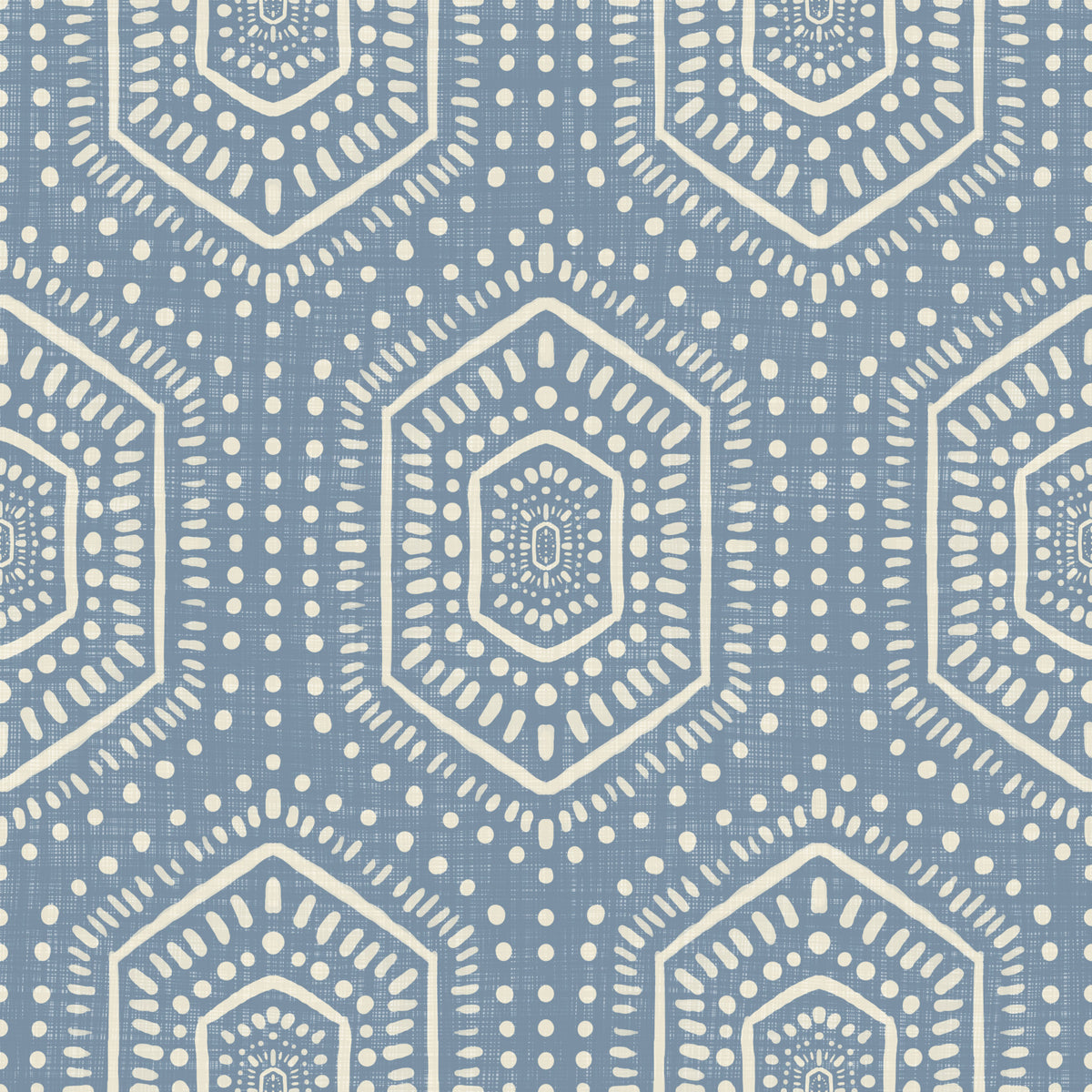 Boho Painted - Abstract Mudcloth Hexagons Tribal Geometric Pattern Jeans Jacket Blue Wallpaper⁠ in your room — zoomed
