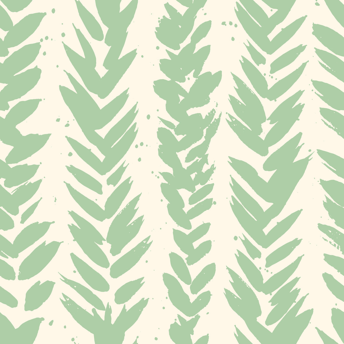 Sage Brushstroke Herringbone Wallpaper⁠ in your room — zoomed