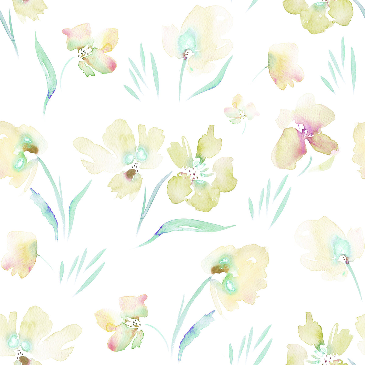 Ethereal Garden Flora Illustration Wallpaper⁠ in your room — zoomed