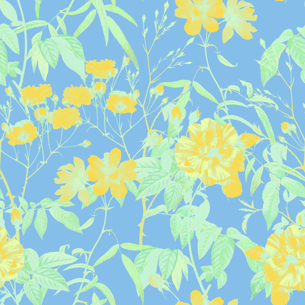 Summer Botanical Garden Wallpaper⁠ in your room — zoomed