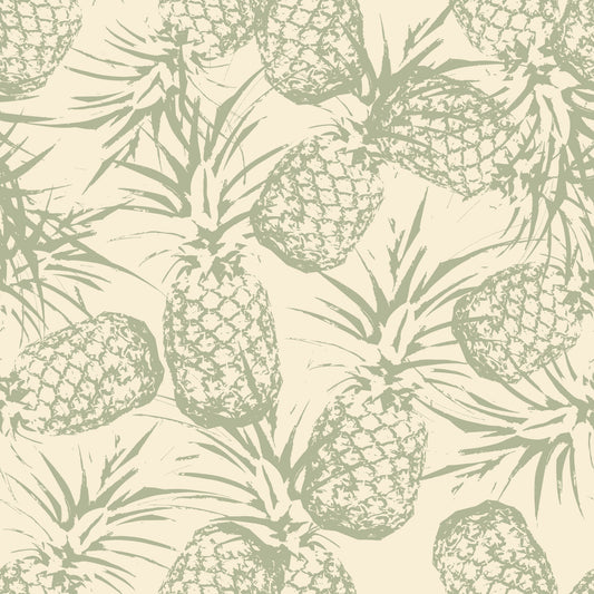 Rustic Pineapple Botanical Print Wallpaper⁠