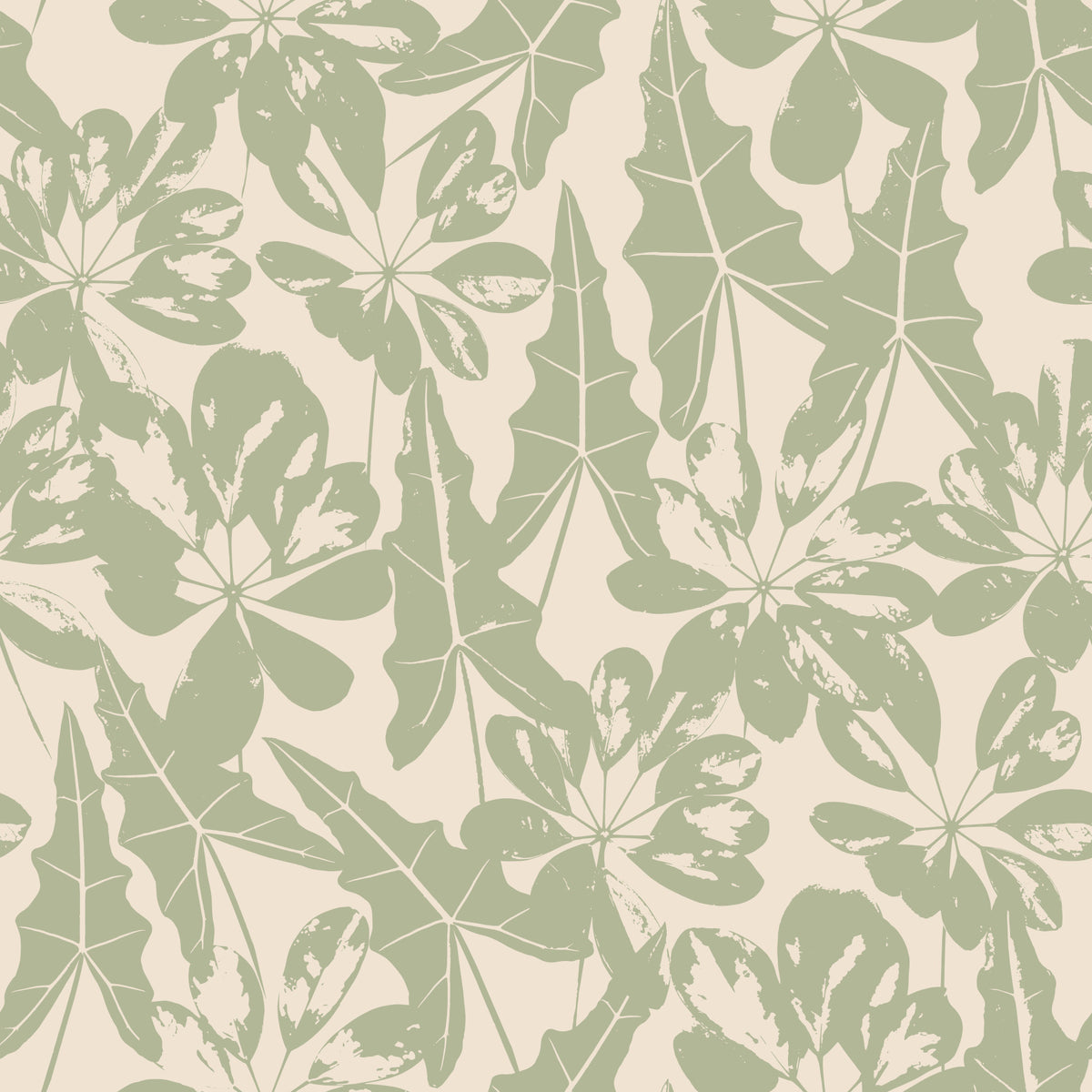 Serene Tropical Foliage Repeat Wallpaper⁠ in your room