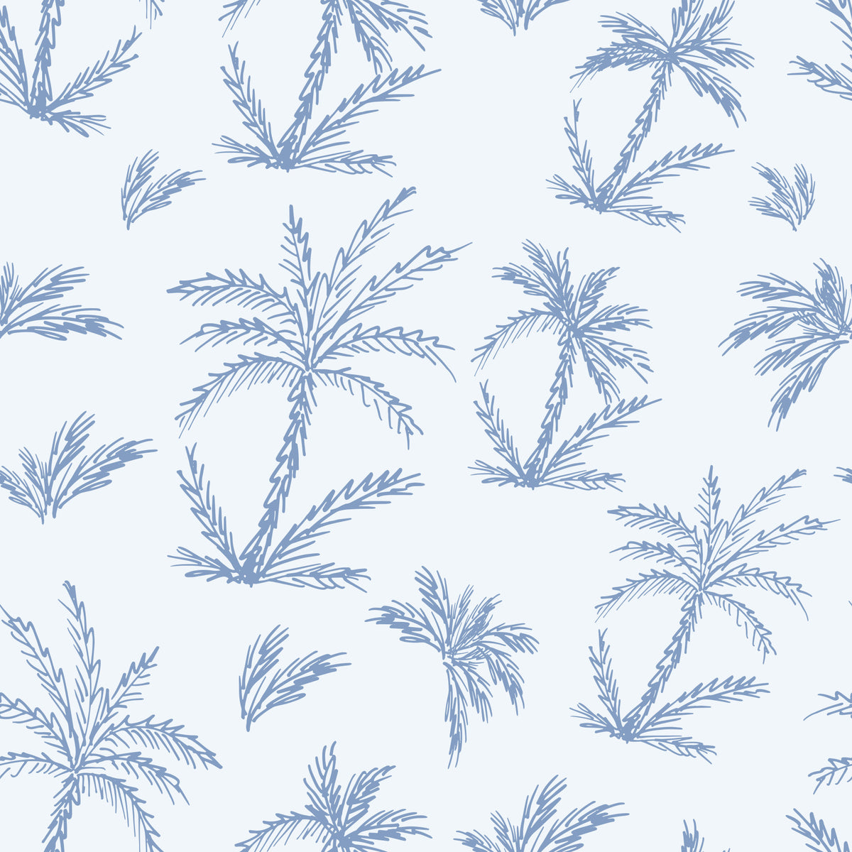 Breezy Blue Palm Orchard Wallpaper⁠ in your room